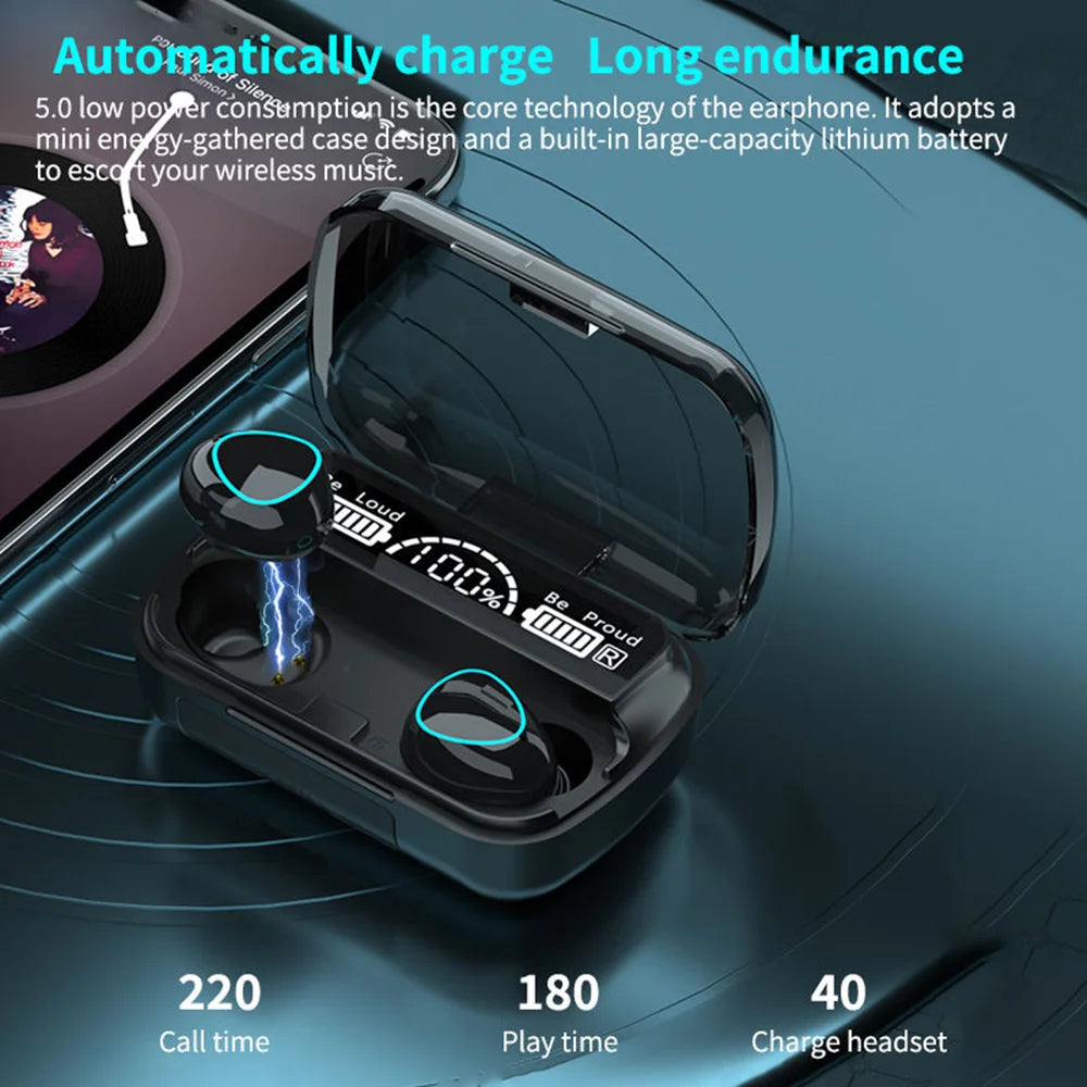 Wireless Bluetooth In-Ear Earbuds With Charging Case