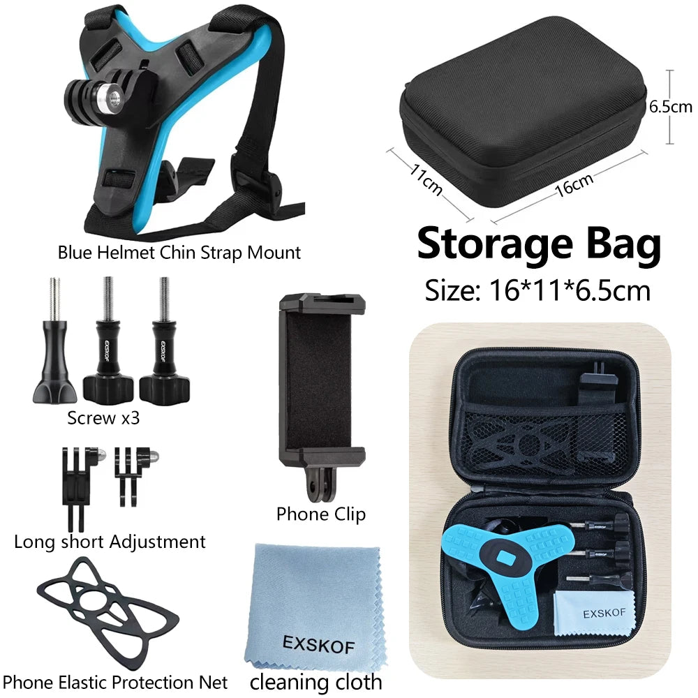 With Phone Clip kit Colour Motorcycle Helmet Chin Mount for Action Cameras