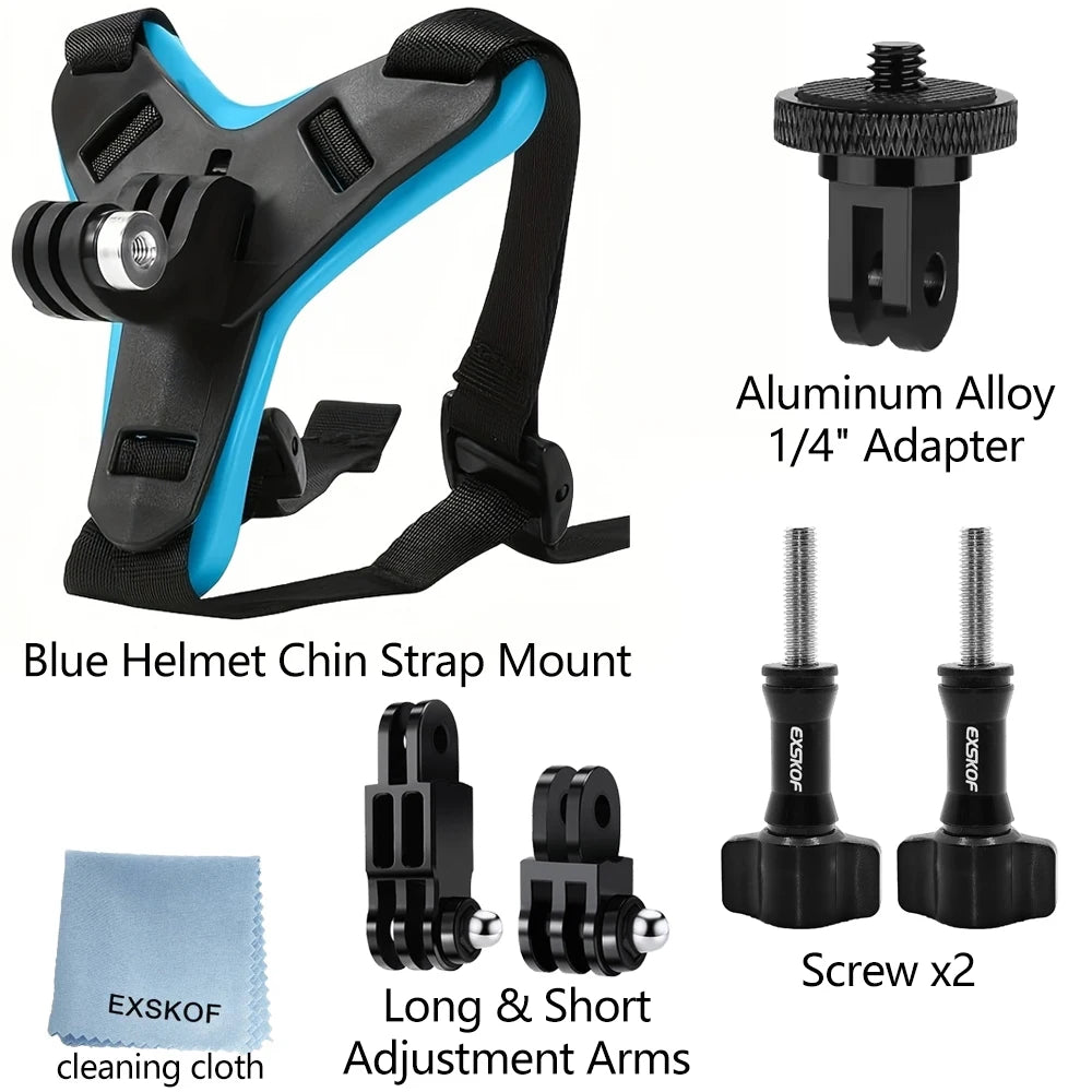 With Metal Adapter Colour Motorcycle Helmet Chin Mount for Action Cameras