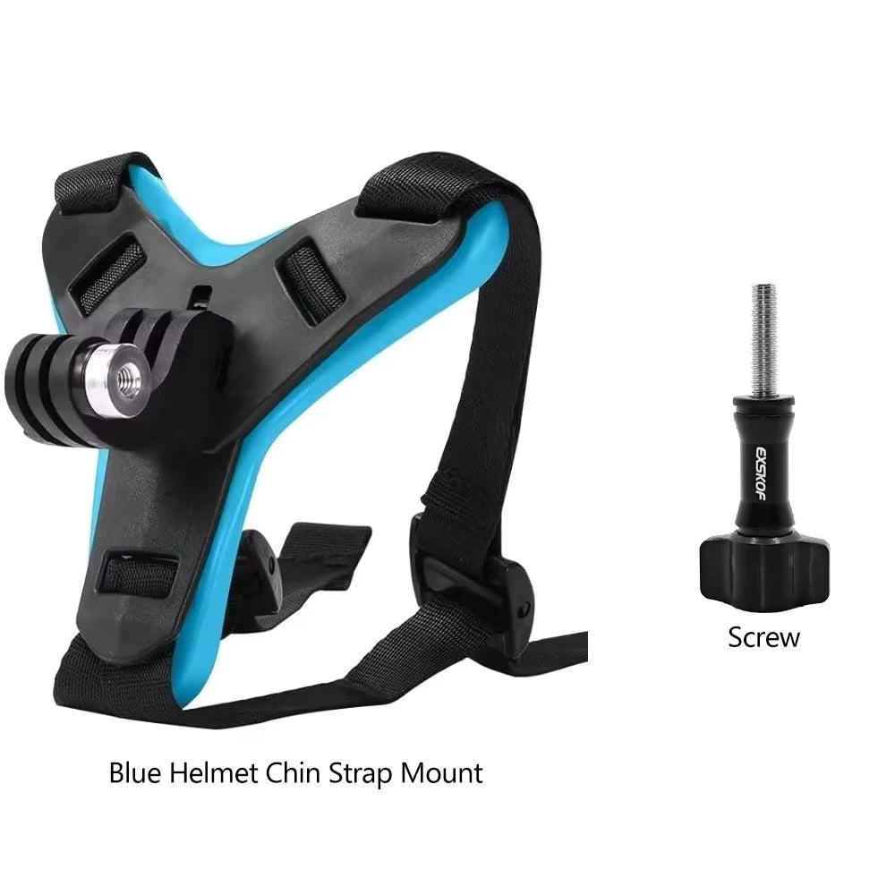 Blue With Screw Colour Motorcycle Helmet Chin Mount for Action Cameras